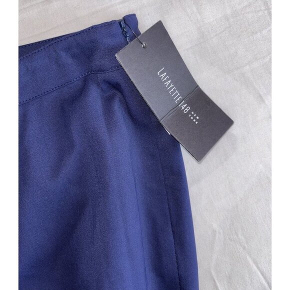 Lafayette 148 NY Finesse Crepe Bleecker Pant Side Zip Ankle Length Womens Size 6 - Picture 6 of 9